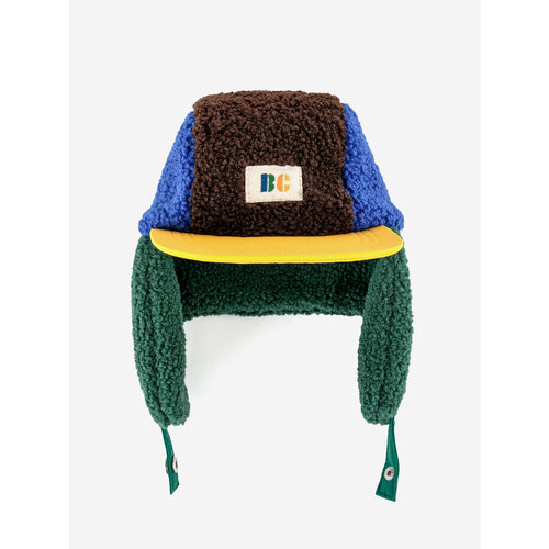 bobo choses Baby Color Block brown sheepskin chapka bobo choses Baby Color Block brown sheepskin chapka