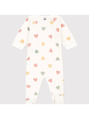 petit bateau Dors bien velours hearts