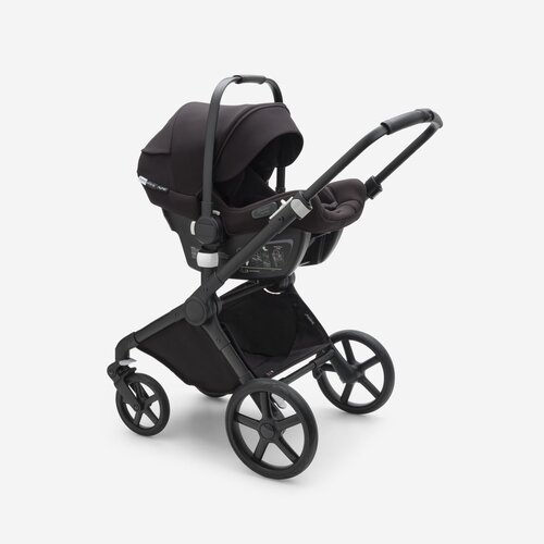 bugaboo Fox 5 kinderwagen met wieg en stoel - black frame/ grey melange