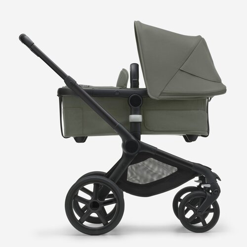 bugaboo Fox 5 kinderwagen met wieg en stoel - black frame/forest green