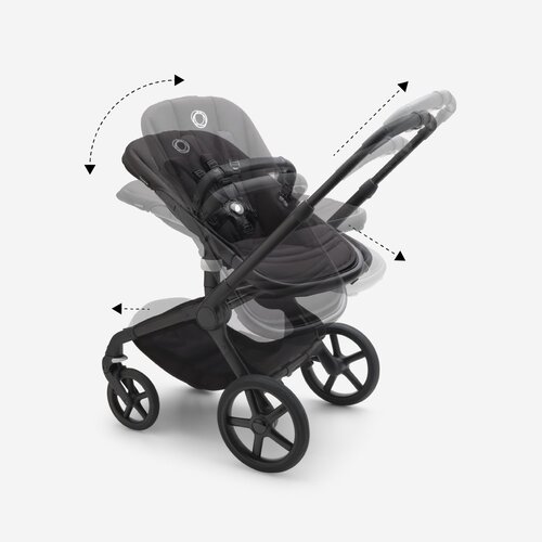 bugaboo Fox 5 kinderwagen met wieg en stoel - graphite frame/stromy blue