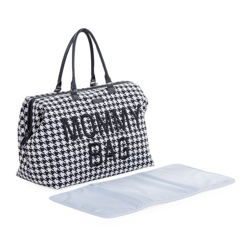 childhome Mommy bag - pied de poule zwart