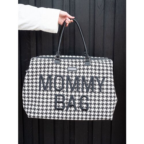 childhome Mommy bag - pied de poule zwart