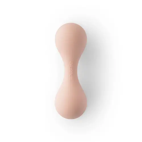 mushie Silicone Baby Rattle Toy blush mushie Silicone Baby Rattle Toy blush