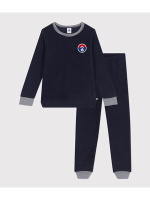 petit bateau Pyjama spons badstof donkerblauw