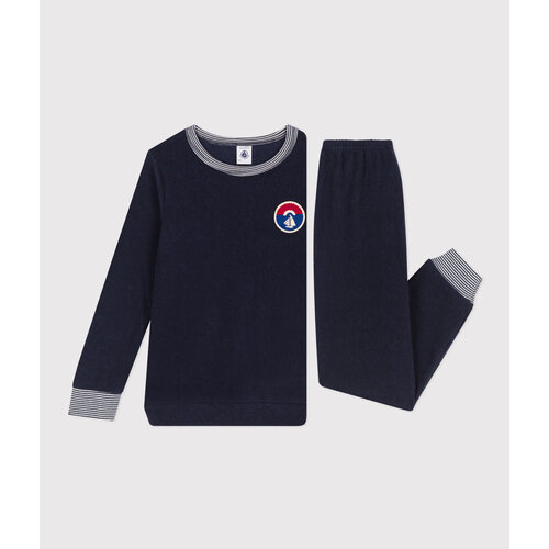 petit bateau Pyjama spons badstof donkerblauw