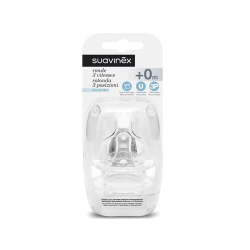 suavinex SX - TEETS - TEAT - SILI. - ROUND - 3POS. (2 PCS) suavinex SX - TEETS - TEAT - SILI. - ROUND - 3POS. (2 PCS)