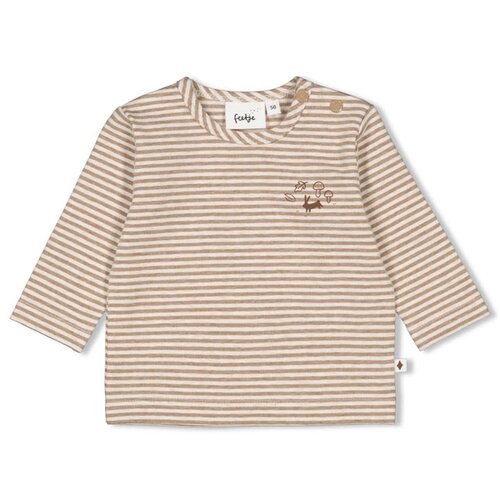 feetje Longsleeve streep - Little Forest Friends -taupe melange feetje Longsleeve streep - Little Forest Friends -taupe melange
