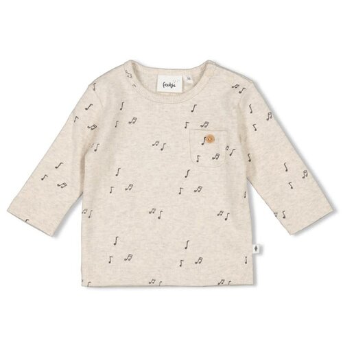 feetje Longsleeve AOP - Rock The World - off white/melange feetje Longsleeve AOP - Rock The World - off white/melange