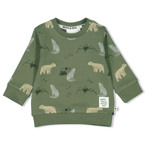 feetje Sweater AOP - Brave - Army feetje Sweater AOP - Brave - Army