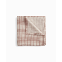 Muslin Swaddle Blanket checks rust