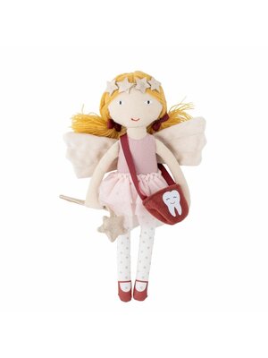 bloomingville Fedora The Tooth Fairy Soft Toy, Rose, Cotton