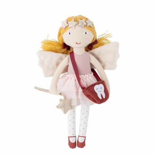 bloomingville Fedora The Tooth Fairy Soft Toy, Rose, Cotton