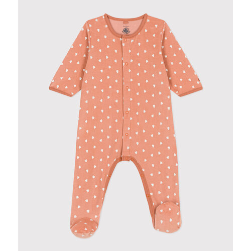 petit bateau fluwelen babypyjama sienna/marshmallow