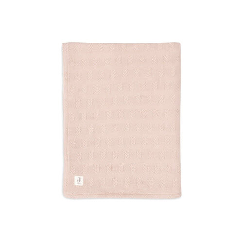 Jollein Deken Wieg 75x100cm Grain Knit - Wild Rose/Velour Jollein Deken Wieg 75x100cm Grain Knit - Wild Rose/Velour