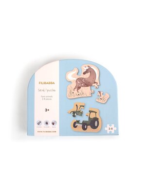 filibabba Set of 7 puzzles - Farm animals