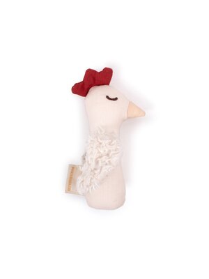 filibabba Linen rattle - Chicken