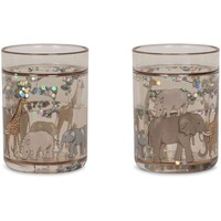 2 pack glitter cups safari
