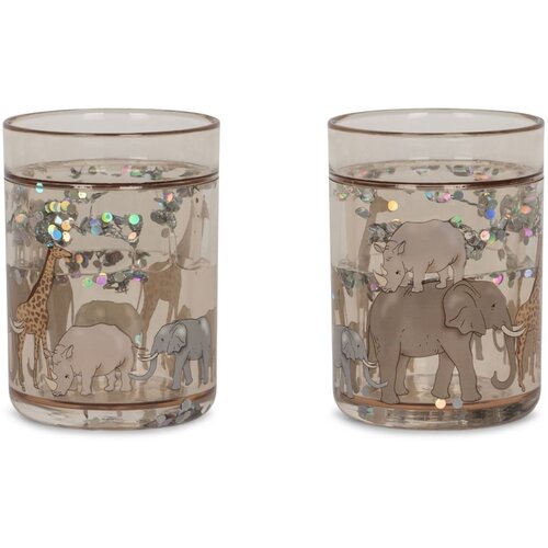 konges slojd 2 pack glitter cups safari