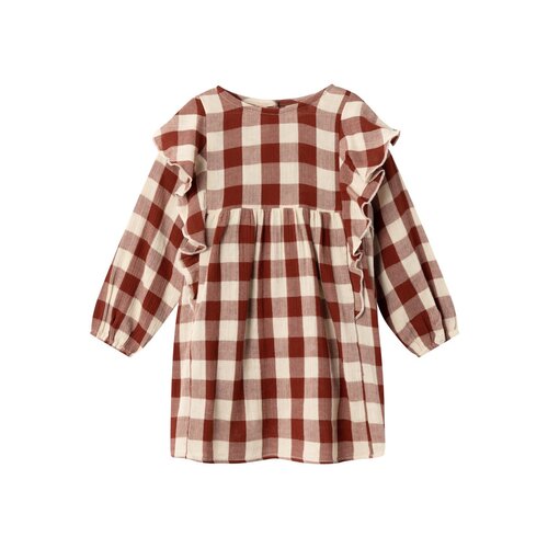 Lil' Atelier nmfrosali ls loose dress fired brick Lil' Atelier nmfrosali ls loose dress fired brick
