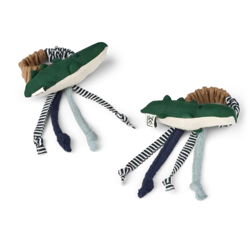 liewood willy rattles 2-pack garden green