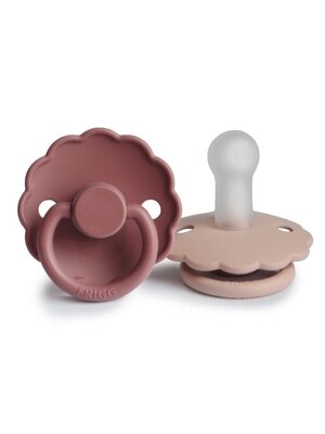 frigg T2 Color Fopspeen 2 pack silicone daisy -blush/woodchuck