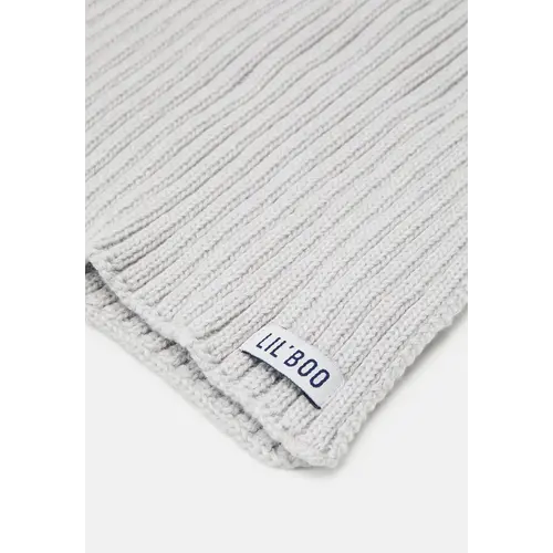 lil'boo wool tube  scarf - light grey melange