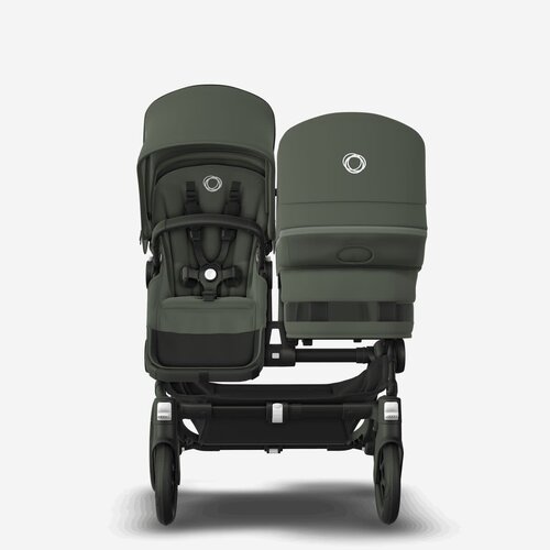 bugaboo Donkey 5 Duo kinderwagen met forest green - black onderstel