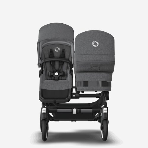 bugaboo Donkey 5 Duo kinderwagen met grey melange - graphite onderstel