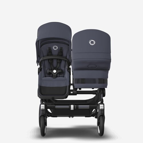 bugaboo Donkey 5 Duo kinderwagen met stormy blue - graphite onderstel