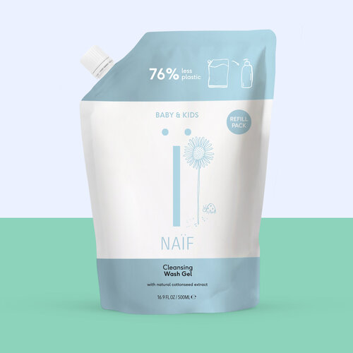 naif Reinigende Wasgel voor Baby & Kids Navulverpakking 500ml