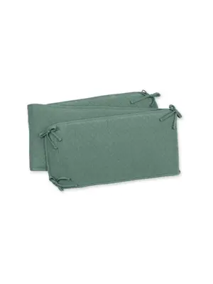 bemini BED- EN BOXBUMPER 30x180cm groen pady gewatteerde jersey