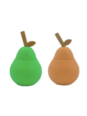 oyoy living design Pear cup - pack of 2 Apricot/Bright Green