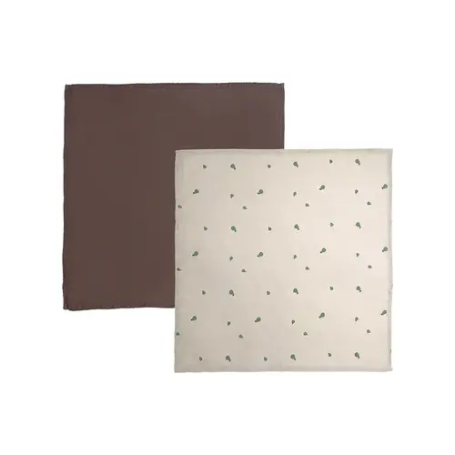 oyoy living design Yummy Muslin - Pack of 2 brown/clay