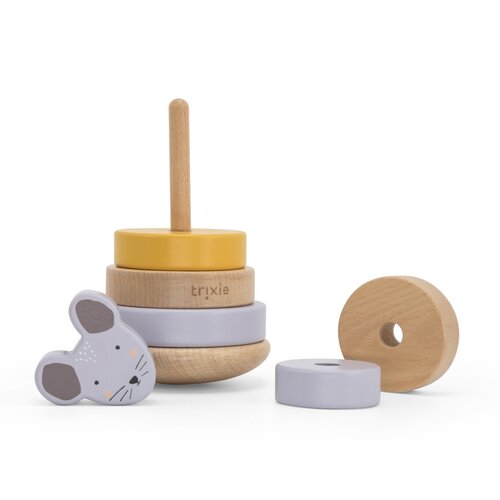 trixie baby Houten stapeltoren - Mrs. Mouse