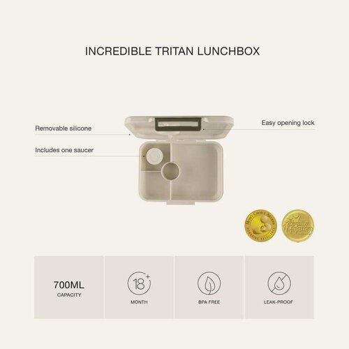 citron tritan lunchbox - tiger