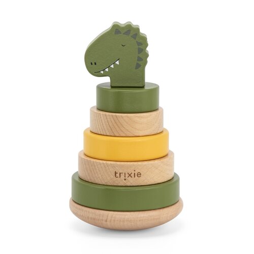 Trixie baby Houten stapeltoren - Mr. Dino Trixie baby Houten stapeltoren - Mr. Dino
