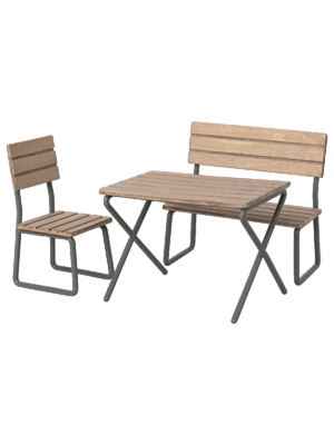 maileg Garden set, table with chair and bench