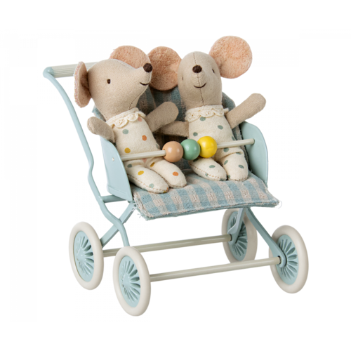 maileg Stroller, for baby mice, mint