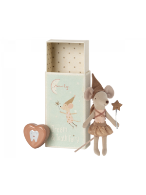 maileg Tooth fairy mouse in matchbox, rose