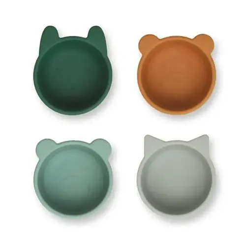 liewood Malene silicone bowls 4-pack green multi mix liewood Malene silicone bowls 4-pack green multi mix