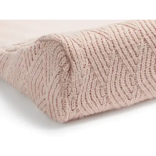 jollein Waskussenhoes 50x70cm River knit pale pink