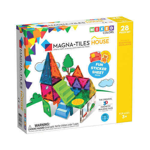 MagnaTiles MagnaTiles Clear Colors 28 stuks House set MagnaTiles MagnaTiles Clear Colors 28 stuks House set