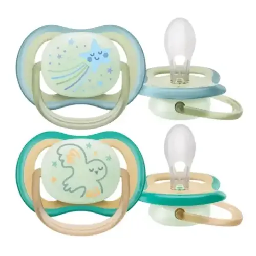 avent 0-6m Ultra Air blue night star Symmetrisch - Silicone