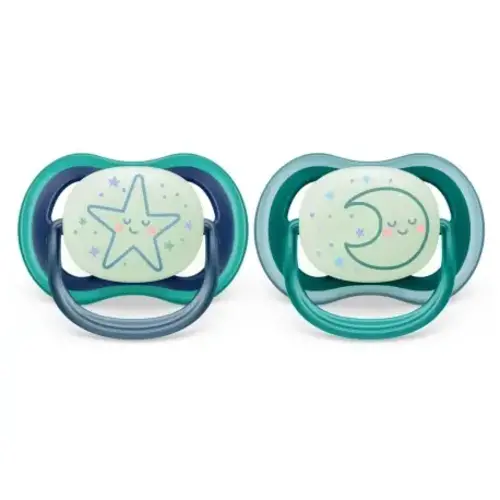 Avent 6-18m Ultra Air night blue moon Symmetrisch - Silicone Avent 6-18m Ultra Air night blue moon Symmetrisch - Silicone