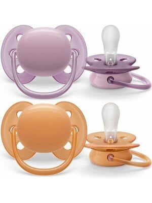 Avent 6-18m ultra soft fopspeen lila- silicone