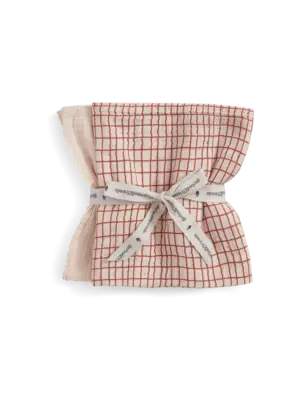 garbo & friends Muslin Blanket 2 pcs checks rust