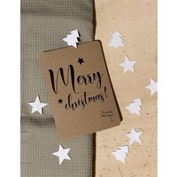 card flowers confetti - merry christmas