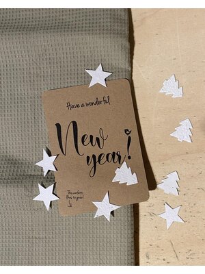 bloom your message card flowers confetti - wonderful new year