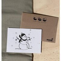 card flowers - snowman